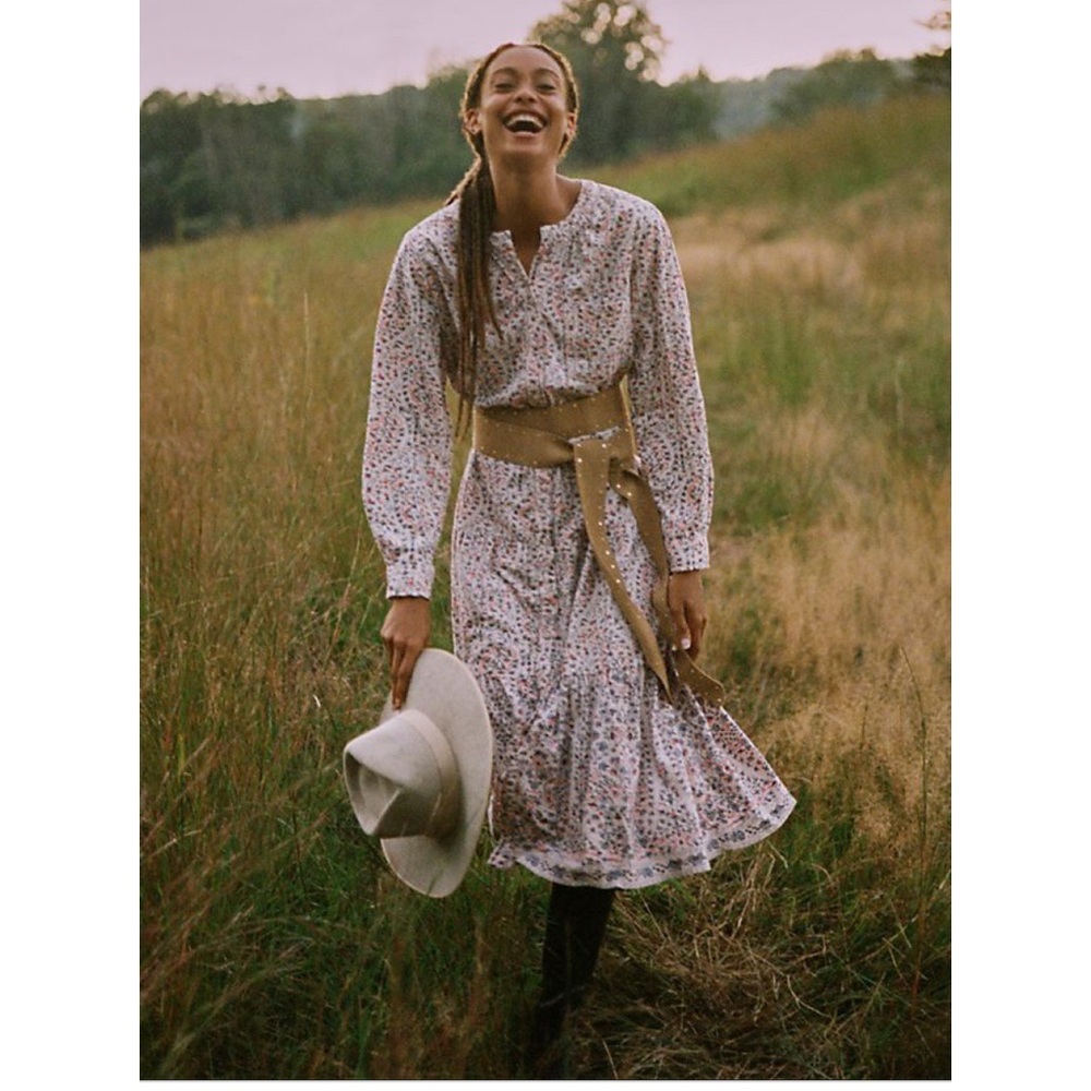 New Anthropologie Marta Tiered Courdroy Dress S